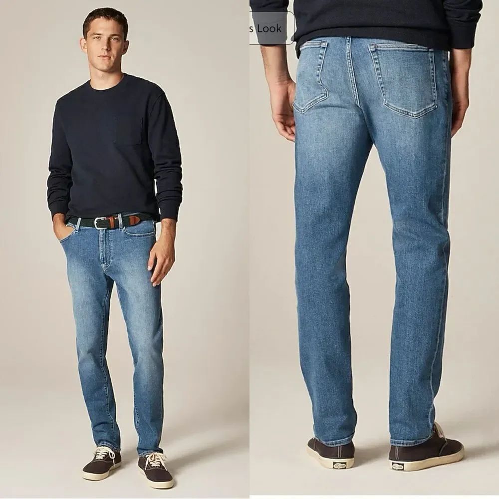 NWT J CREW 1040 Athletic Tapered-fit stretch jean in medium wash size 36/32